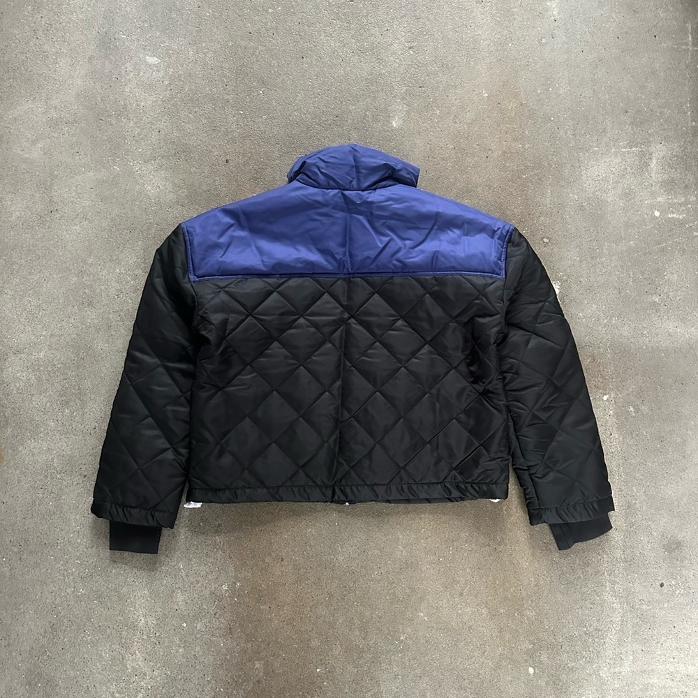 NWT WeWoreWhat Color Blocked Quilted Puffer Jacket in Navy/Black Size Medium - Picture 4 of 9